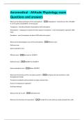Aeromedical - Altitude Physiology exam  Questions and answers 