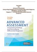 Advanced Assessment Test Bank&colon; Interpreting Findings & Differential Diagnoses&comma; 5th Edition Goolsby & Grubbs