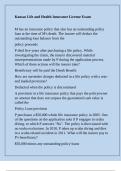 Kansas Life and Health Insurance License Exam
