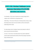 CPCU 520- Meeting Challenges Across Insurance Operations EXAM 2026 Questions and Answers