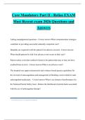 Core Mandatory Part II - Relias EXAM Most Recent exam 2026 Questions and Answers