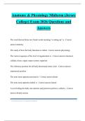 Anatomy & Physiology Midterm &lpar;Jersey College&rpar; Exam 2026 Questions and Answers