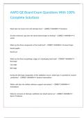 AAPD QE Board Exam Questions With 100&percnt; Complete Solutions 