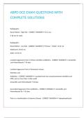 ABPD OCE EXAM QUESTIONS WITH COMPLETE SOLUTIONS 