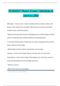 NURS5327 Theory Exam 1 Questions & Answers 2026