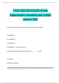 UNLV KIN 223 EXAM 3 Exam comprehensive questions and verified answers 2026