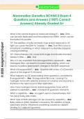 Mammalian Genetics BCH5413 Exam 4  Questions and Answers &lpar;100&percnt; Correct  Answers&rpar; Already Graded A&plus;