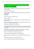 ACHPN Exam Questions and Answers Rated A&plus; &lpar;Verified&rpar;