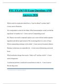 PTU EXAM VII Exam Questions AND Answers 2026