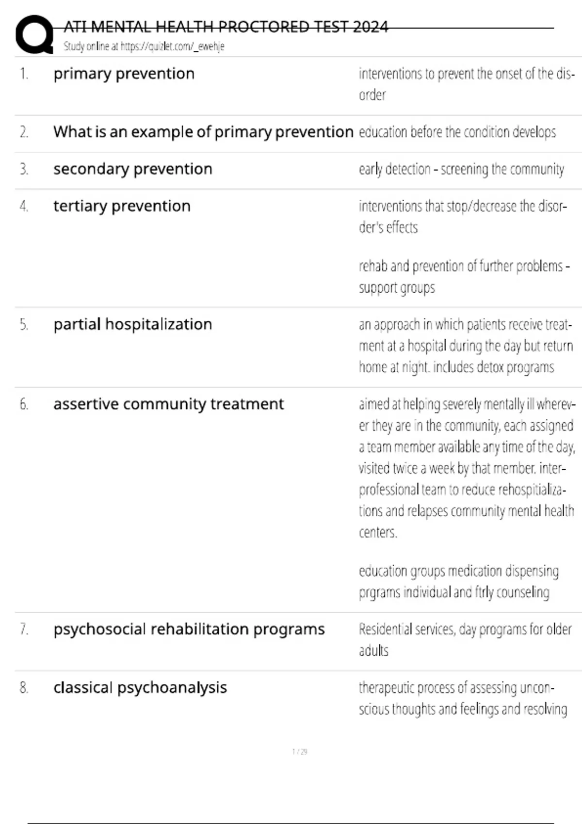 Mental Health Proctored ATI [QUESTIONS AND ANSWERS] WITH PRACTICE EXAM ...