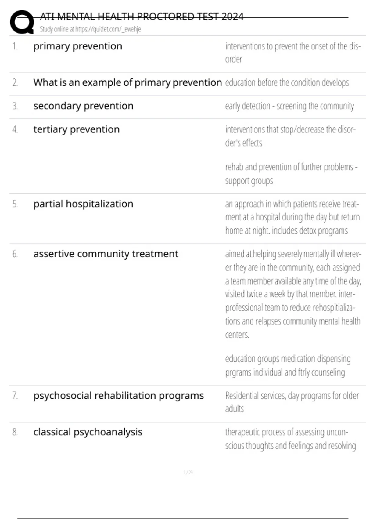ATI Mental Health Proctored [QUESTIONS AND ANSWERS] WITH PRACTICE EXAM ...