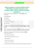 Master Resilience Training &lpar;MRT&rpar; Newest  2025&sol;2026 Complete Questions and  Answers &lpar;100&percnt; Correct Answers&rpar; Already  Graded A&plus; 