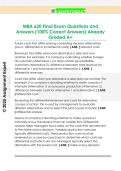 MBA 620 Final Exam Questions and  Answers &lpar;100&percnt; Correct Answers&rpar; Already  Graded A&plus; 