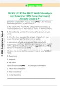 MCSO SGT EXAM STUDY GUIDE Questions  and Answers &lpar;100&percnt; Correct Answers&rpar;  Already Graded A&plus; 