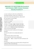MEDSURG ATI PROCTORED RN Questions  and Answers &lpar;100&percnt; Correct Answers&rpar;  Already Graded A&plus; 