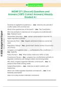 MGMT 271 &lpar;Doucet&rpar; Questions and  Answers &lpar;100&percnt; Correct Answers&rpar; Already  Graded A&plus;