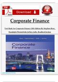 Test Bank for Corporate Finance 13th Edition By Stephen Ross&comma; Randolph Westerfield&comma; Jeffrey Jaffe&comma; Bradford Jordan &lpar;McGraw Hill&rpar; &ndash; ISBN&colon; 9781265533199 - All Chapters&period; 