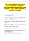 SRO CERTIFICATION TEST STUDY  GUIDE 2025&sol;2026 ACCURATE  QUESTIONS AND CORRECT DETAILED  ANSWERS &vert;&vert; 100&percnt; GUARANTEED PASS  <RECENT VERSION> 