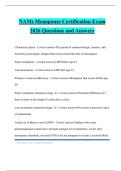 NAMs Menopause Certification Exam 2026 Questions and Answers