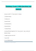 Pathology Exam 1 2026 Questions and Answers