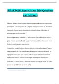 REALTOR License Exam 2026 Questions and Answers