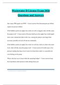 Wastewater D License Exam 2026 Questions and Answers
