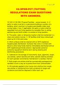 VA DPOR-PCT &lpar;TATTOO&rpar;  REGULATIONS EXAM QUESTIONS  WITH ANSWERS&period; 