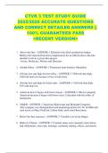CTVR 3 TEST STUDY GUIDE  2025&sol;2026 ACCURATE QUESTIONS  AND CORRECT DETAILED ANSWERS &vert;&vert;  100&percnt; GUARANTEED PASS  <RECENT VERSION> 