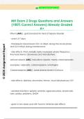 MH Exam 2 Drugs Questions and Answers  &lpar;100&percnt; Correct Answers&rpar; Already Graded  A&plus;