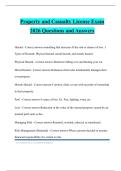 Property and Casualty License Exam 2026 Questions and Answers