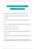 215 Insurance License Exam 2026 Questions and Answers
