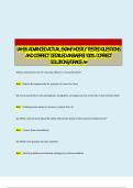 IAHSS ADVANCED ACTUAL EXAM&sol; MOSTLY TESTED QUESTIONS AND CORRECT DETAILED ANSWERS&vert; 100&percnt; CORRECT SOLUTIONS&sol;GRADE A&plus;