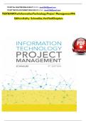Test Bank for Information Technology Project Management 9th Edition by Kathy Schwalbe&comma; All Chapters Included