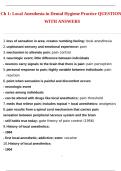Ch 1- Local Anesthesia in Dental Hygiene Practice QUESTIONS WITH ANSWERS