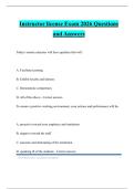 Instructor license Exam 2026 Questions and Answers
