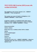 TEEX NFPA 1081 Exterior &lpar;2025&rpar; exam with verified ANSWERS