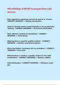 Microbiology AAB MT exam questions with answers