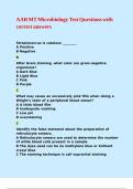AAB MT Microbiology Test Questions with correct answers&comma;