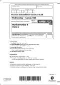 Pearson Edexcel International GCSE Mathematics B PAPER 2 &lpar; 4MB1&sol;02 &rpar; June 2025 &plus; Mark scheme