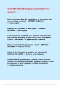 AAB MT Microbiology exam with correct answers&comma;