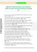 MN 576&colon; Final Questions and Answers  &lpar;100&percnt; Correct Answers&rpar; Already Graded  A&plus;