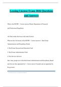 Leasing License Exam 2026 Questions and Answers