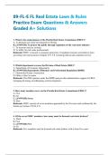 09-FL-E FL Real Estate Laws & Rules Practice Exam Questions & Answers Graded A&plus; Solutions