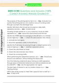 MWS CCRE Questions and Answers &lpar;100&percnt;  Correct Answers&rpar; Already Graded A&plus;