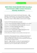 MWS FINAL EXAM REVIEW 2025 Questions  and Answers &lpar;100&percnt; Correct Answers&rpar;  Already Graded A&plus;