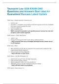 Toussaint Law 3220 EXAM ONE Questions and Answers Best rated A&plus; Guaranteed Success Latest Update