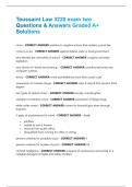 Toussaint Law 3220 exam two Questions & Answers Graded A&plus; Solutions