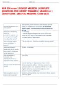 NUR 356 exam 2 NEWEST VERSION  &vert; COMPLETE  QUESTIONS AND CORRECT ANSWERS &vert; GRADED A&plus; &vert;  LATEST EXAM &vert; VERIFIED ANSWERS 2025-2026