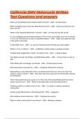 California DMV Motorcycle Written Test Questions and answers