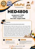 HED4804 Assignment 4 &lpar;COMPLETE ANSWERS&rpar; 2026  - DUE  August 2026
